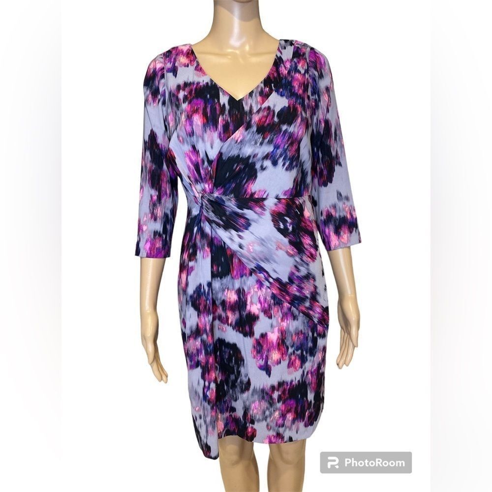 NWT NYDJ Sylvia Printed Faux Wrap Dress size 8P